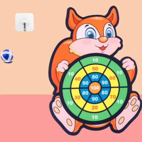 Jogo de Dardos Infantil com Bolinhas Adesivas