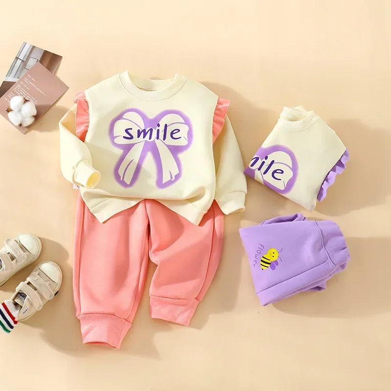 Conjunto Infantil Feminino Moletom "Smile"