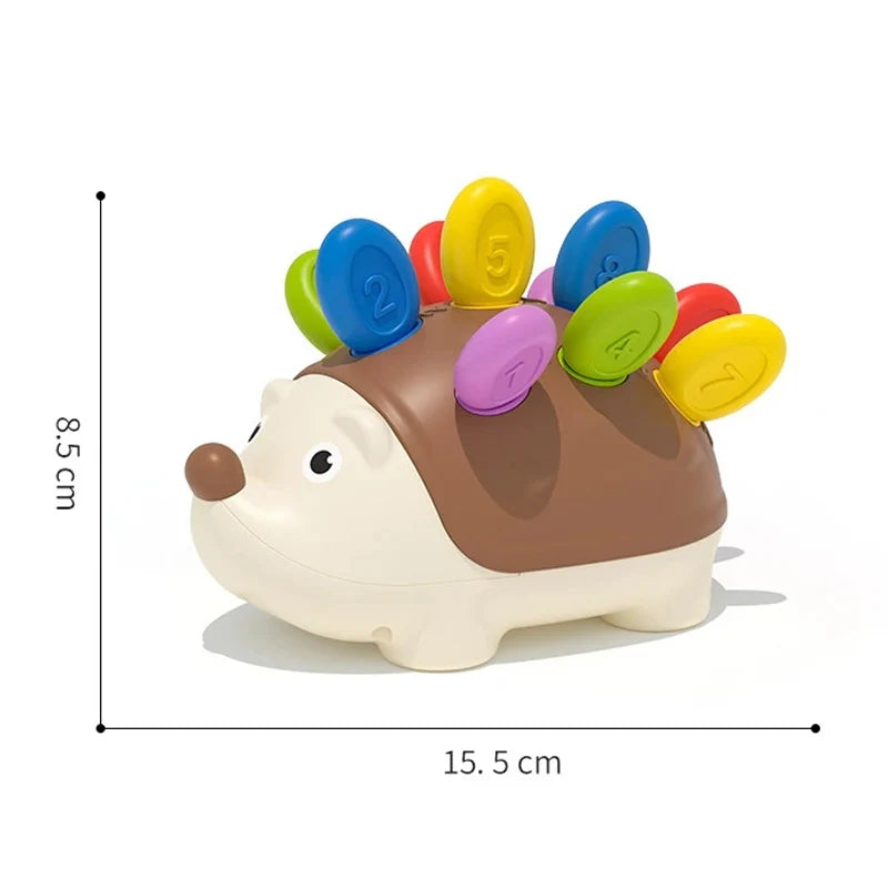 Brinquedo Educativo Ouriço com Espinhos Coloridos e Numerados